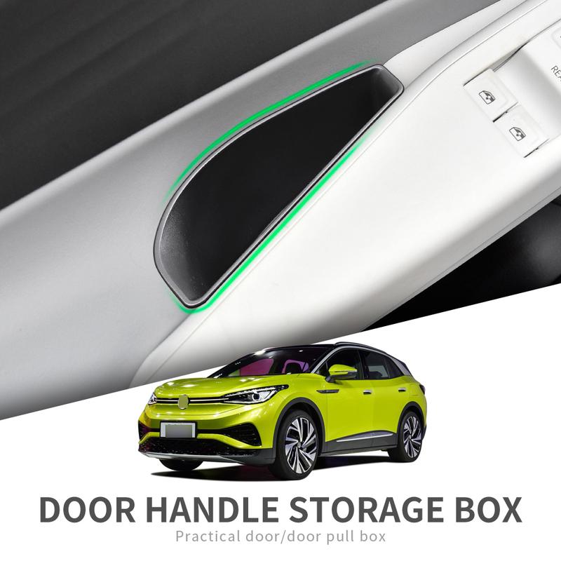 for VW ID.4 ID4 ID 4 Car Door Handle Storage Box Door Armrest Holder Tray Organizer Accessories Tidying