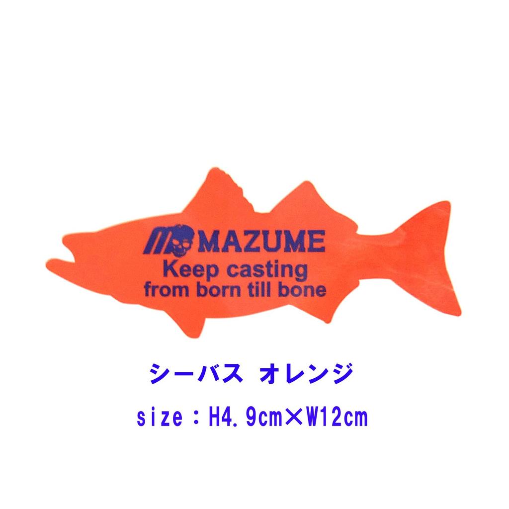Mazume Sea Bass III Aufkleber MZAS-663-01, 12cm Breit, Set von 4