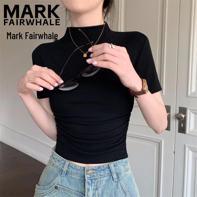 Mark Fairwhale Women's Half-High Collar Slim Fit T-shirt