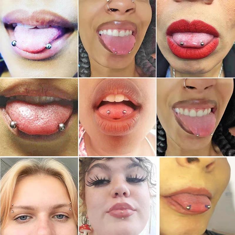 Hurtowe 6mm - 14mm Stal Chirurgiczna Zakrzywiony Sztanga Pierścień do Brwi 3mm Kulka Stożek Ucho Piercing Ciała Biżuteria 16G