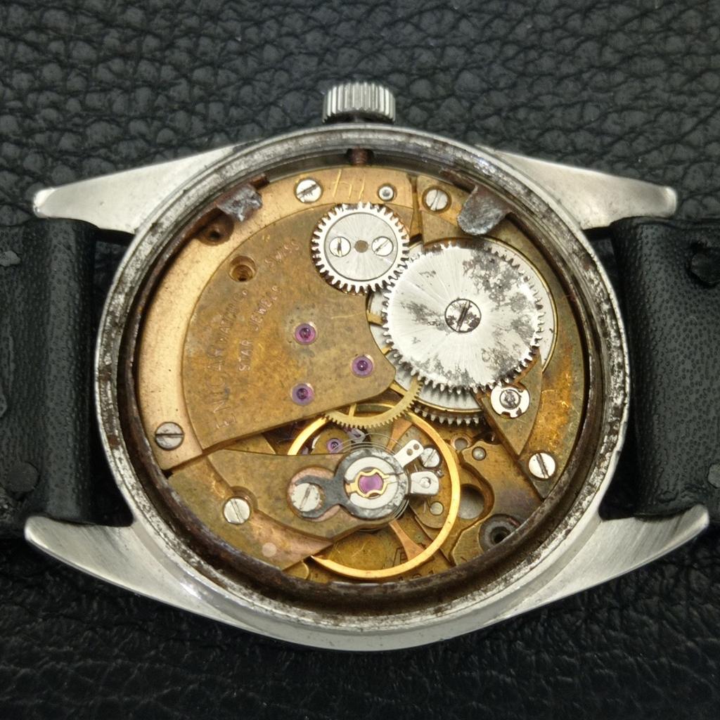 VINTAGE ENICAR STAR JEWELS HAND-WINDING SWISS MENS WHITE DIAL WATCH a703783-1 R213e-a703783