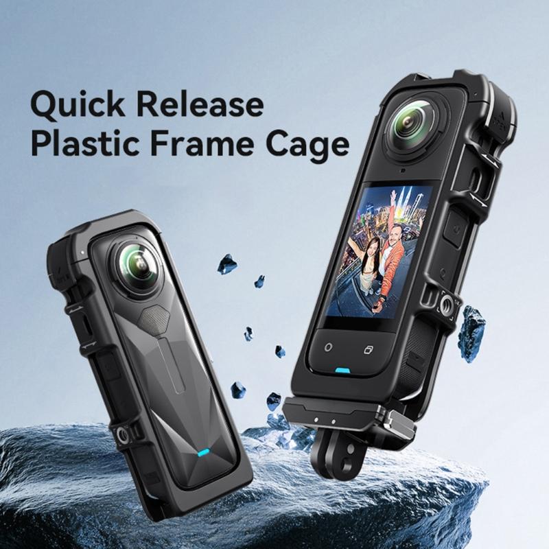 Fast Detachable Camera Cage Housing Shockproof For X5 Cameras Frames Enhances Heat Dissipation Mounting Systems