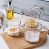 Glass Measuring Cup with Handle & V-Shaped Spout Shot Glass Espresso Jugs Transparent Scale Ounce Measure Jugs Mixing Mug for Bar Party Wine Milk