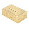 Vintage Jewelry Box Carved Elegant Colorfast Zinc Alloy Soft   Lining Trinket Storage Box for Dressing Table Shelf