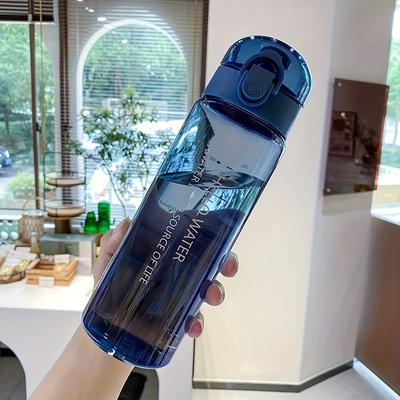 1 adet BPA İçermeyen Plastik Su Şişesi, Sızdırmaz ve Düşmeye Dayanıklı, Şeffaf Büyük Kapasite, Açık Hava Kullanımı için Taşınabilir, Yuvarlak Şekil