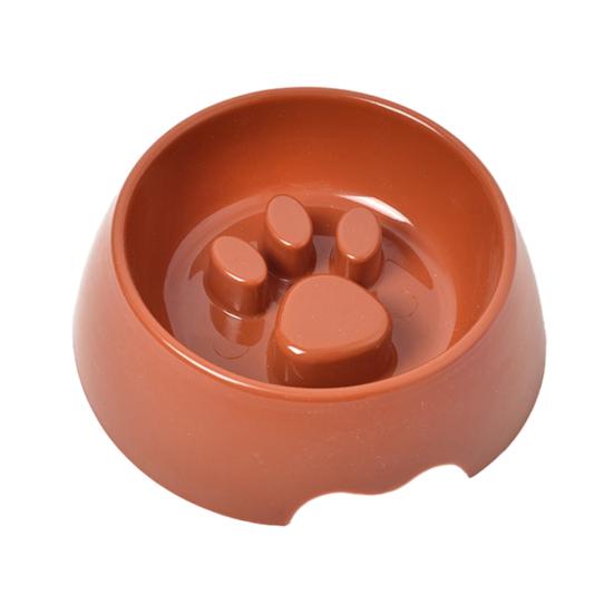 Pet Slow Feeder Bowl Plastic Dog Food Bowl Slow Feeding Cat Bowl Anti-Choking Feeding Bowl for Dogs Cats Healthy Eating Small кофейный