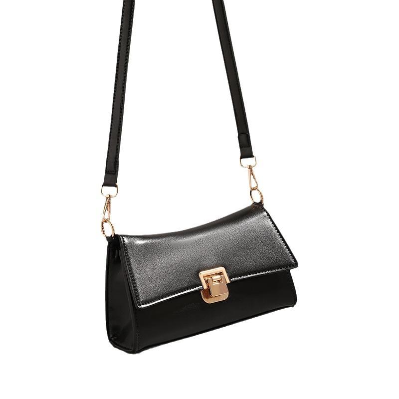 Black underarm bag women's 2025 new oil summer tide texture niche single shoulder portable small square bag crossbody women's bag