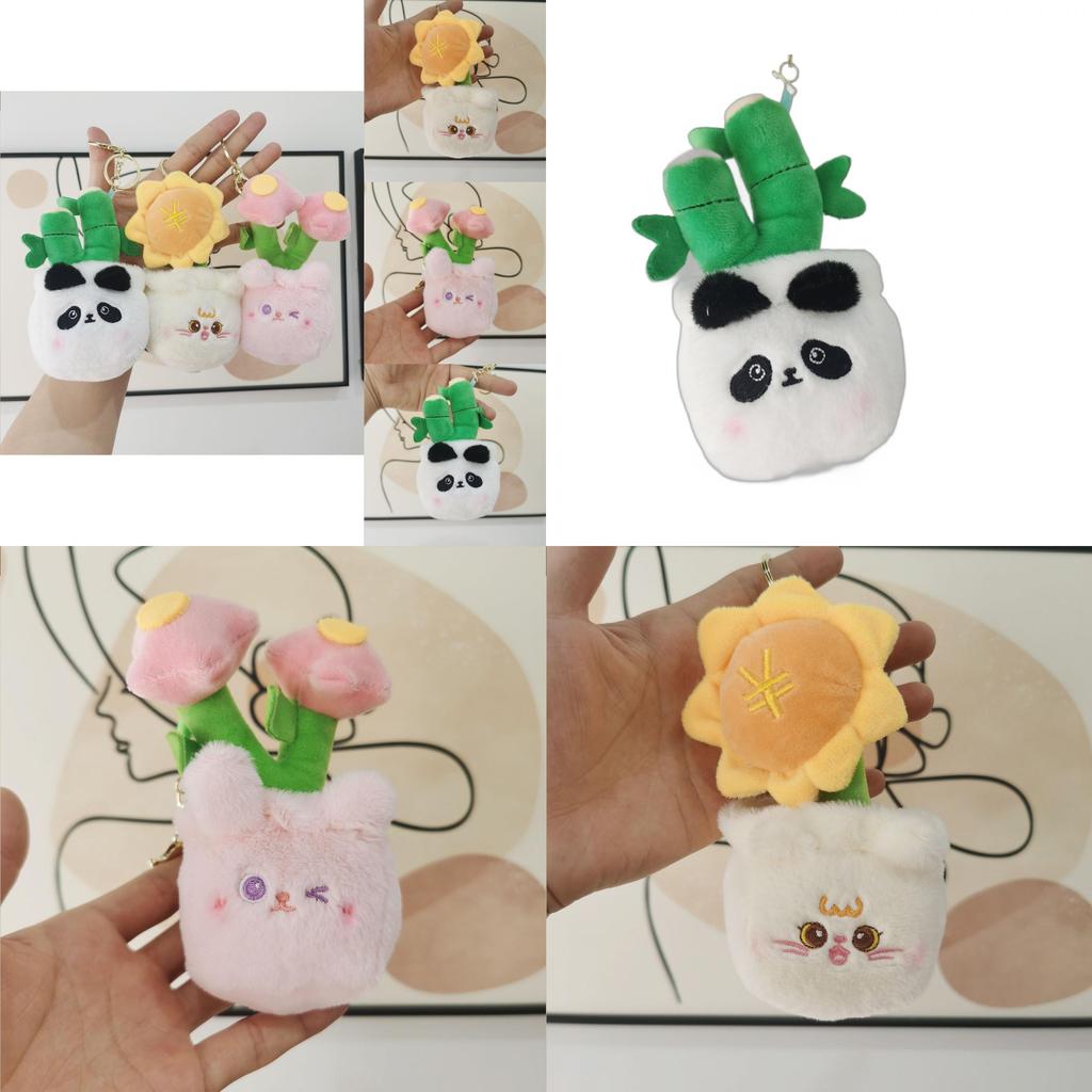 Creative Panda Plush Keychain Charming Cartoon Animal Doll Bag Decoration