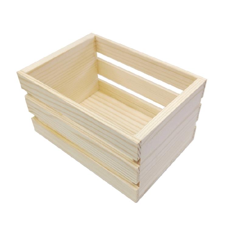 6/12Pcs Small Wooden Storage Box Nesting Crates Decorative Basket Natural Pine Handcrafts Box For Table Dollhouse
