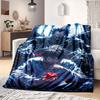 1Pc Cartoon Print Flannel Blanket, High Quality Comfortable for All Seasons, Home Decor, Warmth and Comfort, Perfect for Christmas Birthday Gift