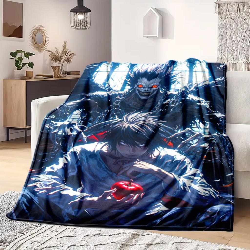 1Pc Cartoon Print Flannel Blanket, High Quality Comfortable for All Seasons, Home Decor, Warmth and Comfort, Perfect for Christmas Birthday Gift