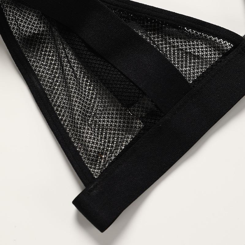 European and American large-size T-underwear, women's adjusted comfortable and breathable mesh single-button women's bra