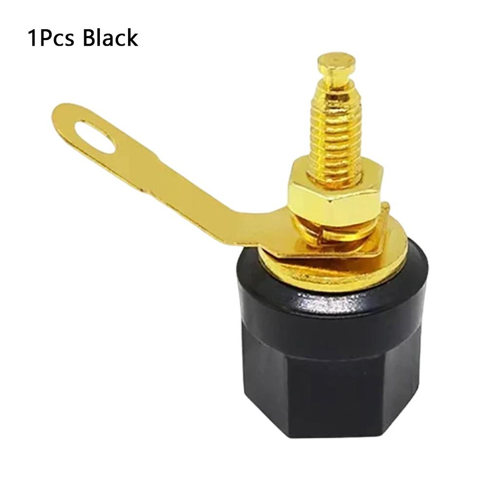 

1Set Durable Gold Plated Speaker Binding Post 4mm Hex Head Banana Plug Socket Speaker Adapter Terminal Amplifier Video