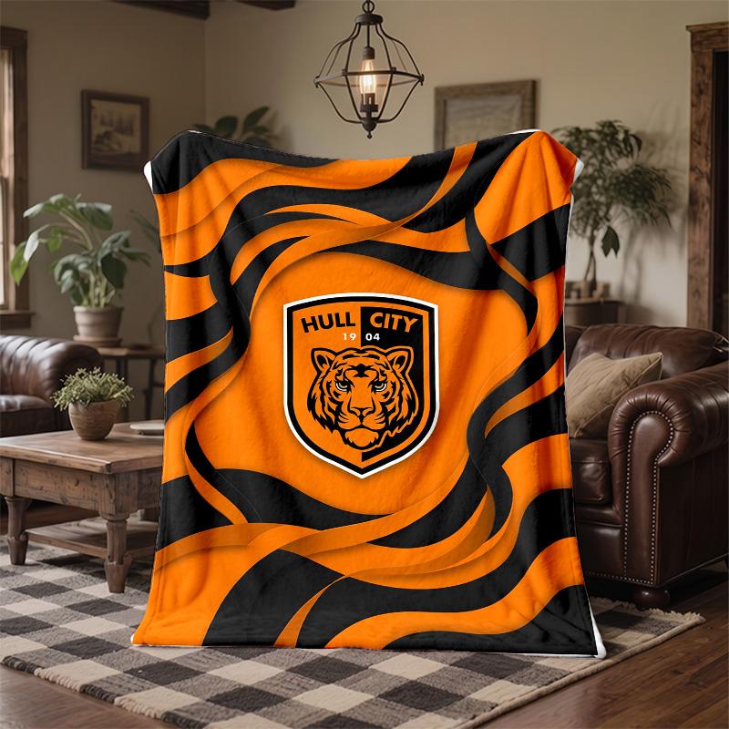 Hull City Football Print Flannel Blanket Soft Warm Sofa Bed Throw Blanket For Home Office Bedroom