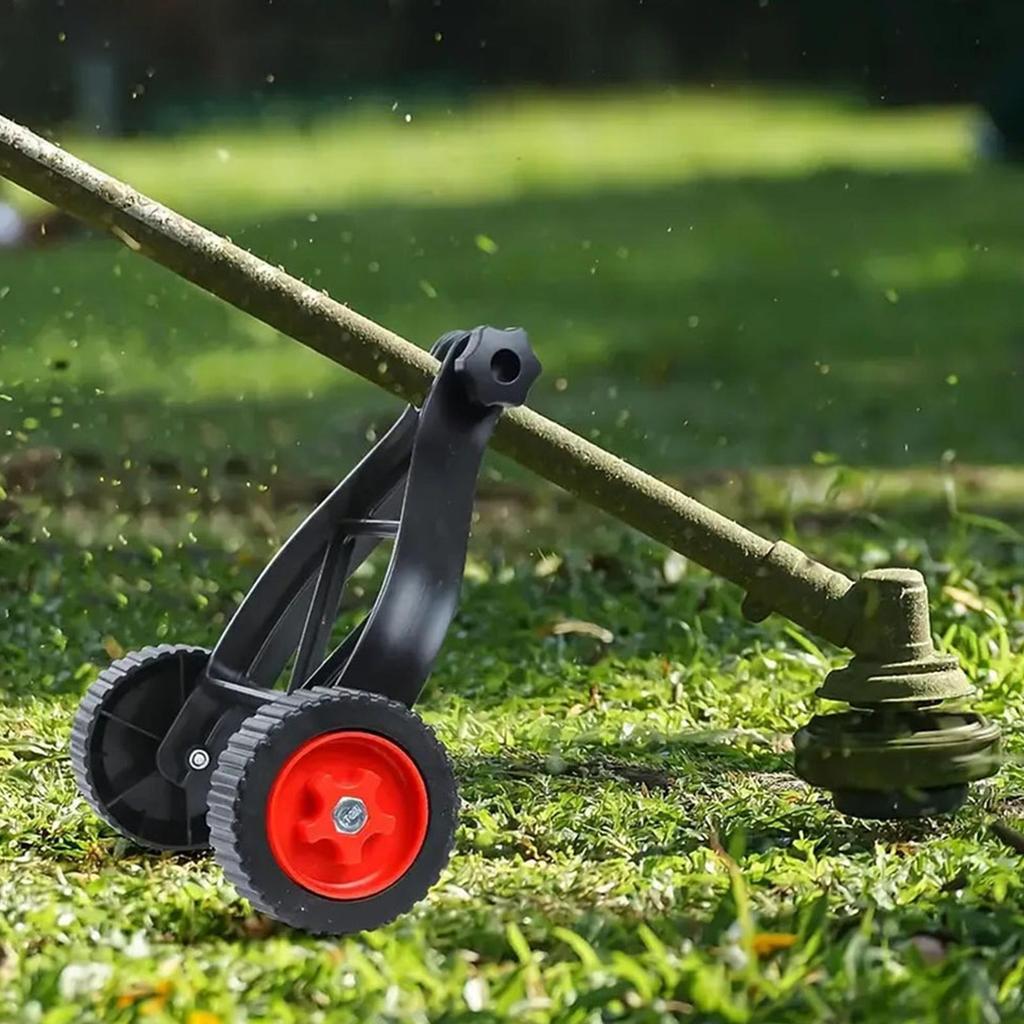 Wheels Auxiliary for Mower Auxiliary Wheels Grass Machine Wheels Brush Cutter Wheel Mower Attachment Adjustable Grass Cutter