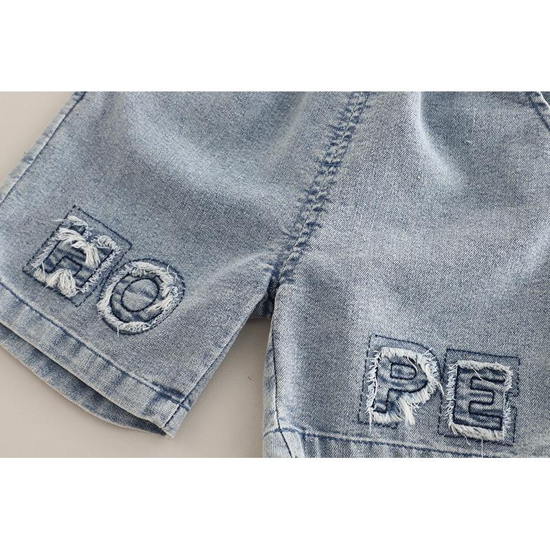 Children Cotton Clothes Summer Boy Causal Denim T-Shirt Short 2Pcs/set Infant Kid Toddler Tracksuit 0-5 Years