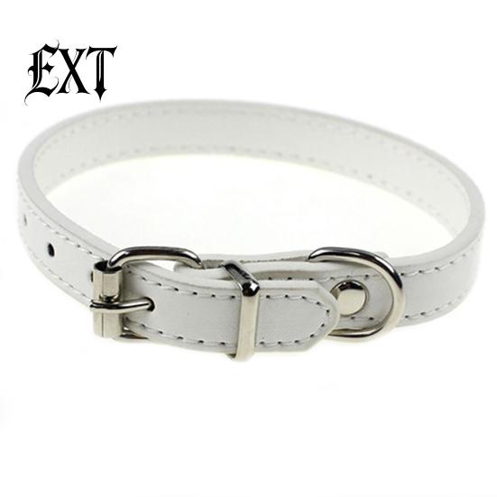 Kunstleder, reine Farbe, niedliches Halsband für Hunde, Haustiere, Katzen, Welpen, verstellbare Schnalle