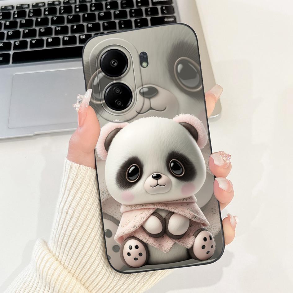 For Xiaomi Redmi 13C Case Cover Popular Flower Bowknot Soft TPU Silicone Shockproof Bumper For Xiaomi Poco C65 Redmi13C 4G Funda