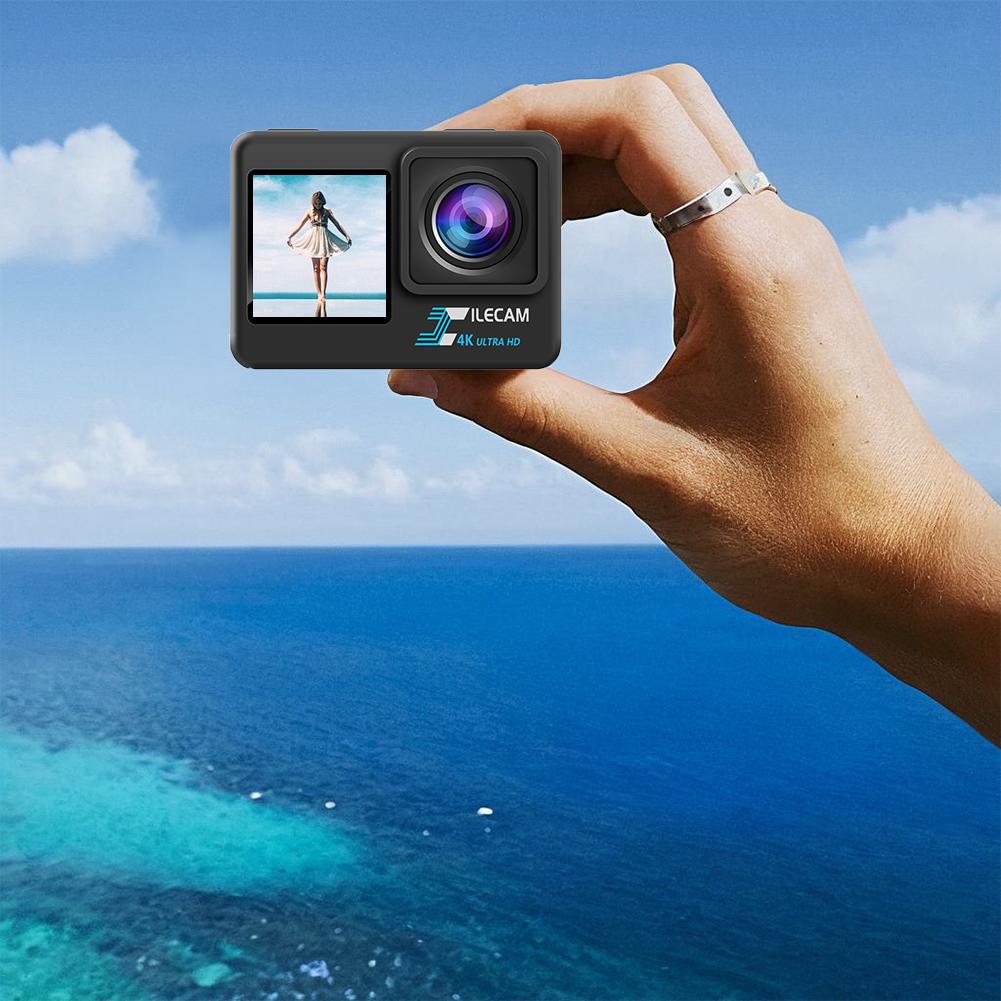 5K Action Camera 4K60FPS 2.0 Inch Touch Screen WiFi Camera 170° Wide Angle 30M Waterproof Video Recording 5X Zoom Sports Cameras