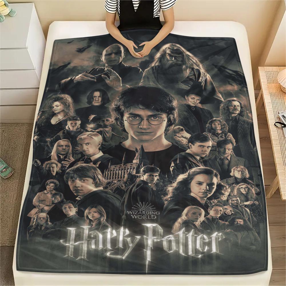 1Pc Magic School Story Print Flannel Blanket, High quality Comfortable for All Seasons, Home Decor, Warmth and Comfort, Perfect for Gifts