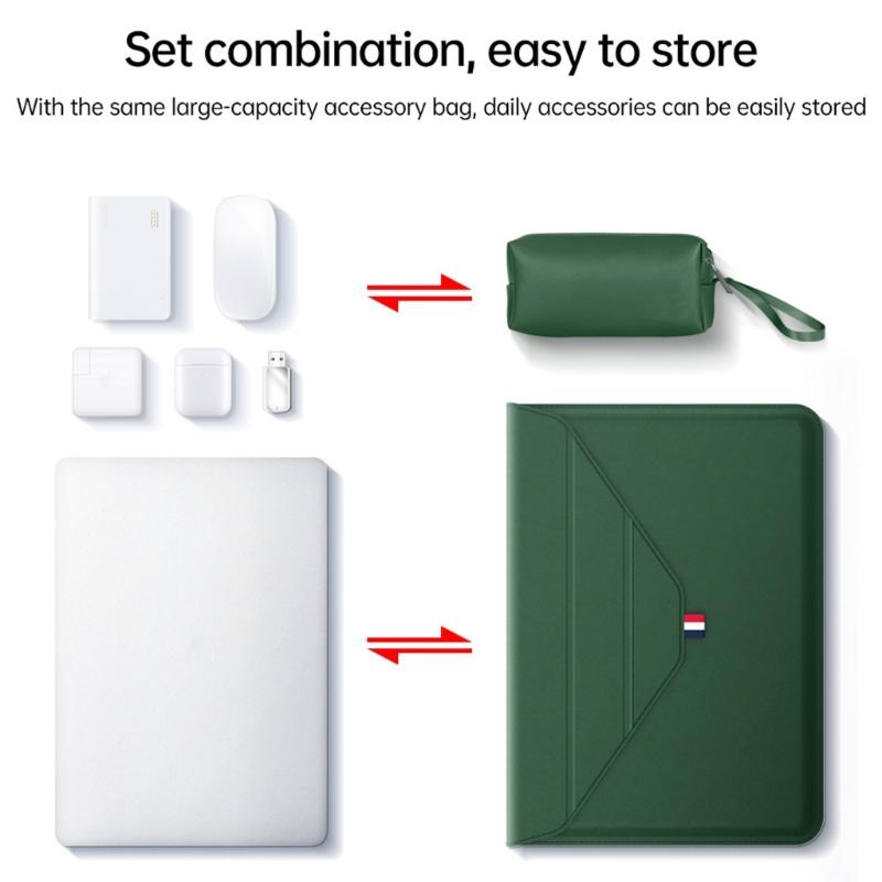15/15.4/15.6 Laptop Sleeve Case with Stand PU Leather Laptop Protective Cover for Notebook Computers Laptop Case Gift