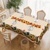 French Pastoral Waterproof Tablecloth, Apple, Sunflower Farmhouse Pattern Square Tablecloth Household Light Luxury Decoration
