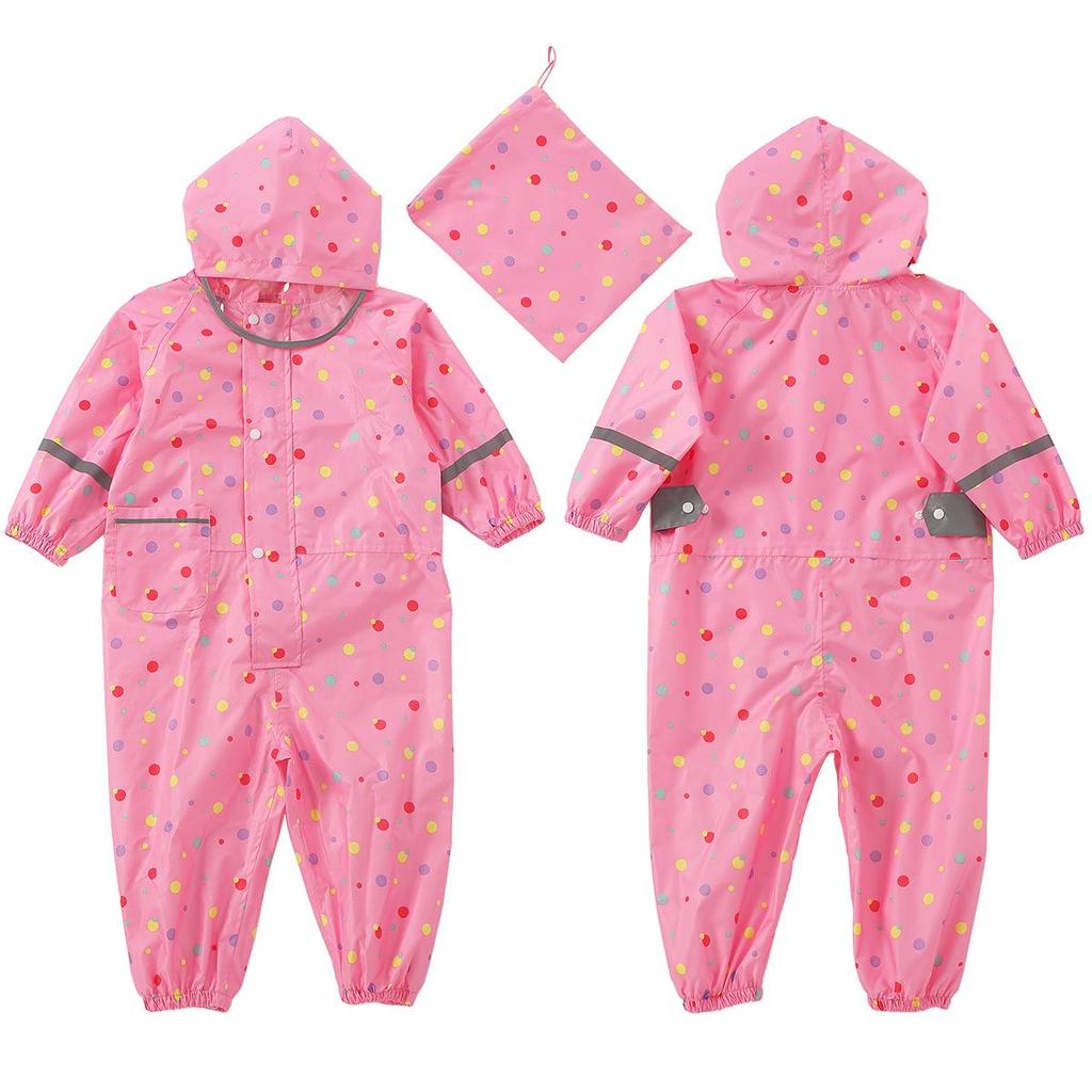 Children's 3D Cartoon Rain Poncho with Reflective Strips - Boys, Girls, Toddlers, Kindergarteners