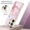 For Xiaomi Redmi Note 13 4G TPU Case with IMD Marble Pattern Electroplated Back Cover