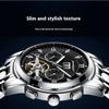 New Men's Automatic Mechanical Watch Waterproof Luminous Calendar Flying Wheel Timepiece Business Style Without Clasp
