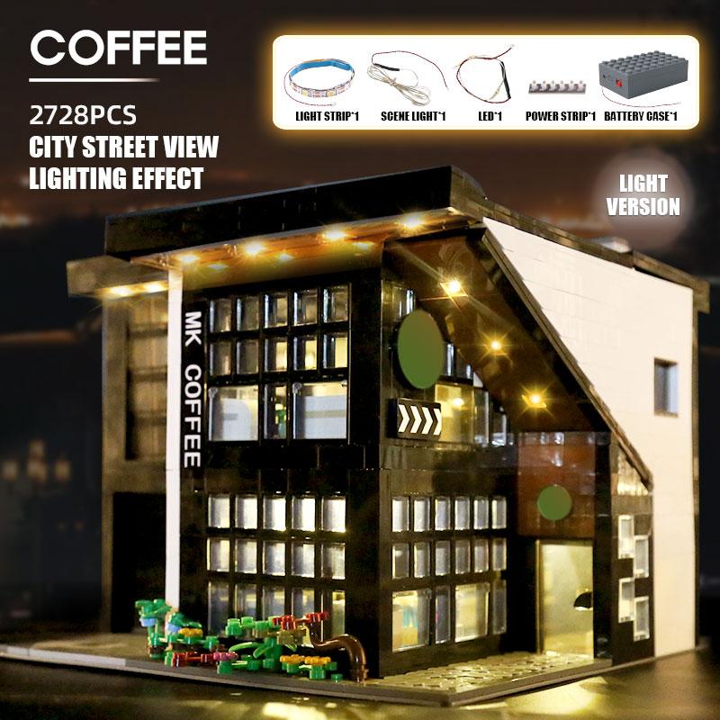 MOULD KING Street View Building Blocks The MOC-45635 MODERN CAFE Model Sets Assembly Bricks Kids Educational Toys Birthday Gifts