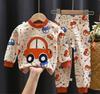 Kinder Baumwolle Thermounterwäsche Set Langarm Oberteil und Hose Weich Bequem Nachtwäsche für Jungen und Mädchen Geeignet für Zuhause und Schlaf