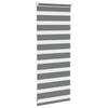 Double Zebra Blind Dark Grey 60x100 cm Fabric Width 55.9 cm Polyester