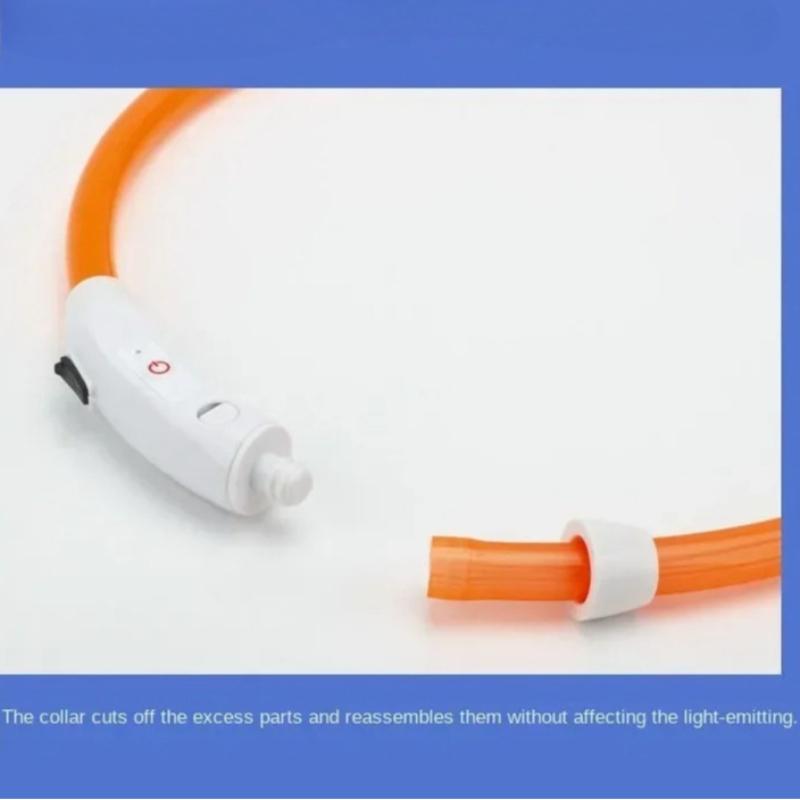 Collare per Cani a LED Luminoso USB Collare per Gatti Cani 3 Modalità Luce LED Incandescente Prevenzione Perdita Collare LED per Cani Accessori per Cani Domestici