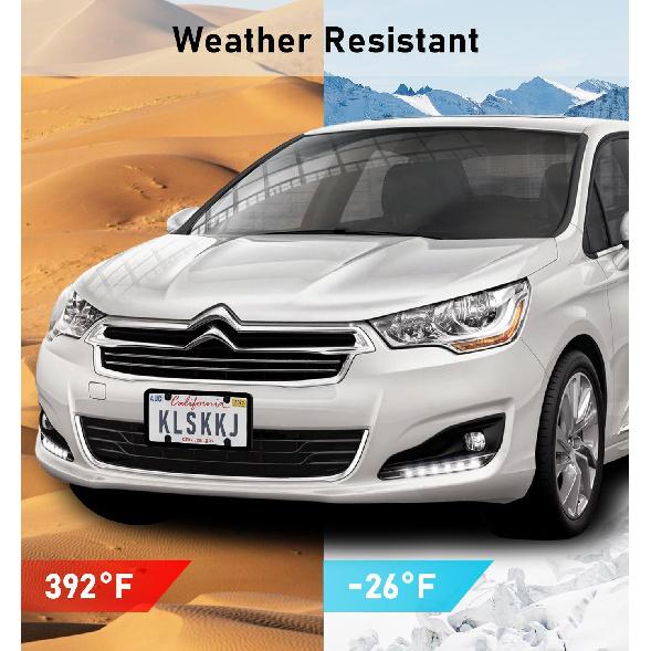 2 Pack Clear License Plate Cover And Frame Combo, License Plate Protector Unbreakable License Plate Shields Tag Holder Fits Standard US Plates With