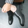 Luxury Brand Leather Concise Men Business Pointy Black Shoes Breathable Formal Wedding Basic Shoes Men Dress Shoes Fashion New