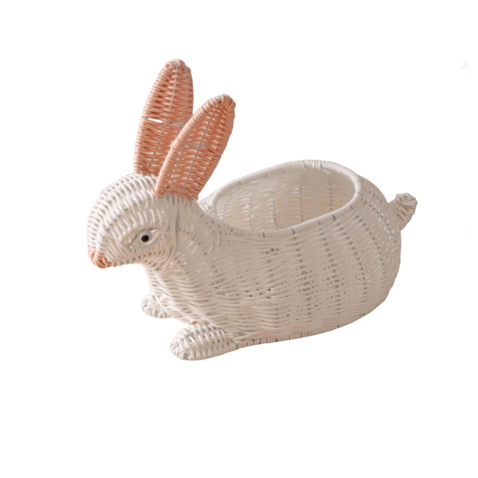 -shaped Storage Basket, Purely Handmade Woven Rattan, Suitable For Home Living Room Use, With A Cute Cartoon Design. One Size