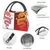 Asian Tradition Dragon Totem Insulated Lunch Bags for School Office Chinese Mythology Waterproof Thermal Cooler Lunch Box Women