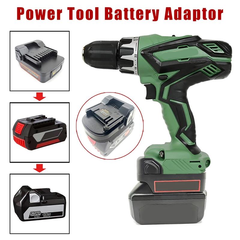 A96I-For  Convert To Hitachi / Hikoki 18V Li- Battery Power Tool Battery Adapter Converter BS18HK BAT622 BAT618 Easy Ins