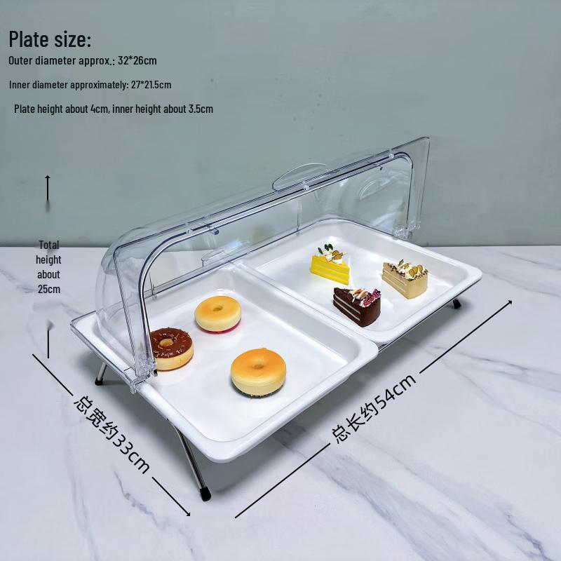 European Style Ceramic Serving Tray with Dome Lid