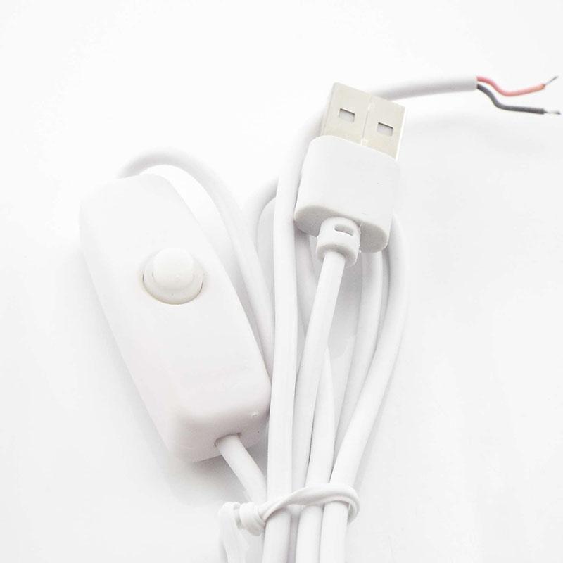 5V DC 2 Pin 1M USB Extension Cable Connector Power Supply Wire LED Chips Light 501 On/off Switch Electrical For LED Lighting