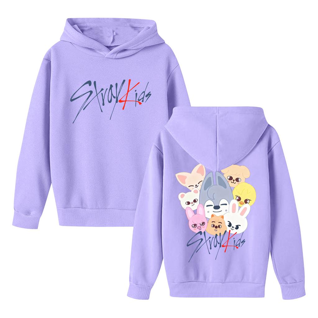 Kinder Langarm Lockerer Pullover Buchstabenaufdruck Kordelzug Kapuzen-Sweatshirt