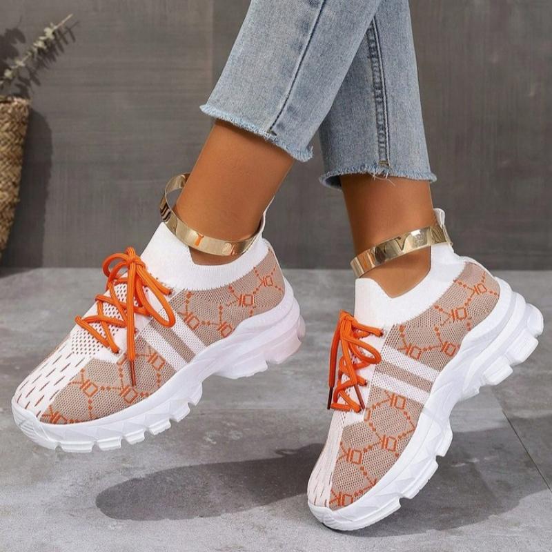 

Fashion Thick Sole Elevated Casual Shoes for Women New Plus Size 43 Women Shoes Retro Mixerd Colors Sneakers Women Zapatos 2025 35 оранжевый