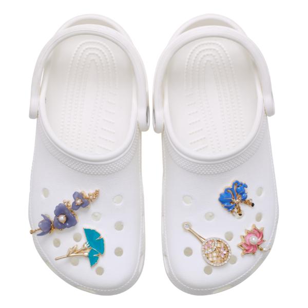 Crocs Jibbitz Blue Charm Chain Ribbon Chain Floral Dangle 10015994