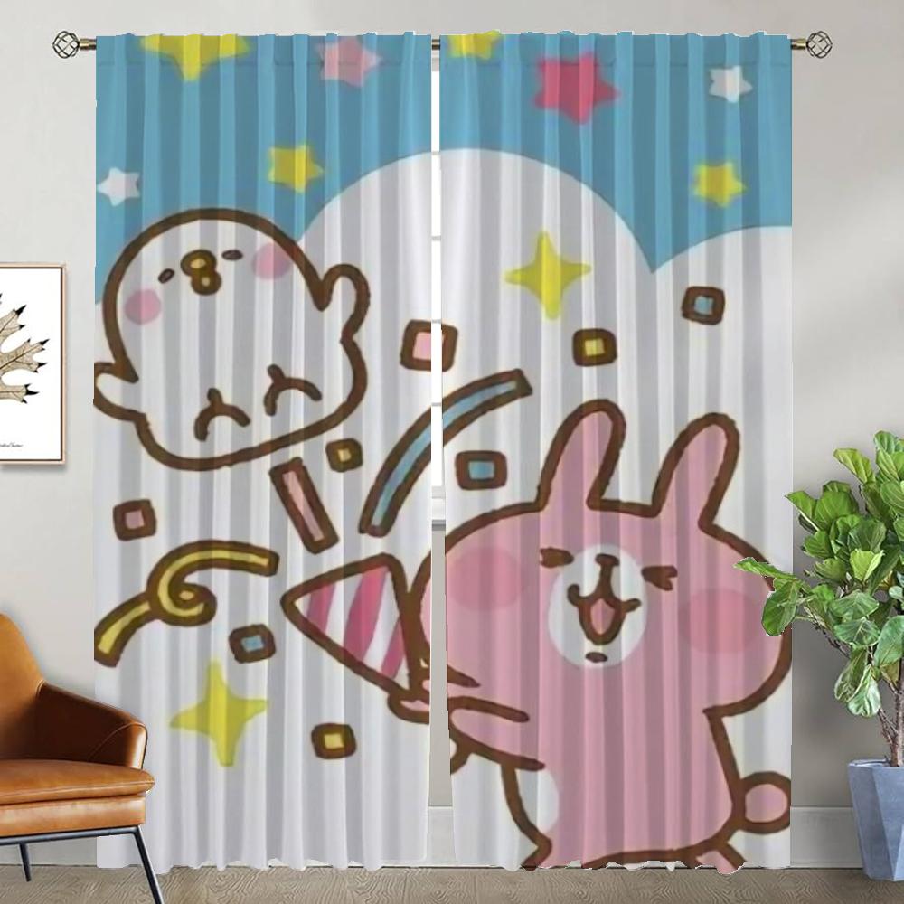 Kitchen Curtains Child Room Kanaheis Blackout Curtain for Room 2 Panel Tulle for Bedroom Partition Shades Halloween Decoration