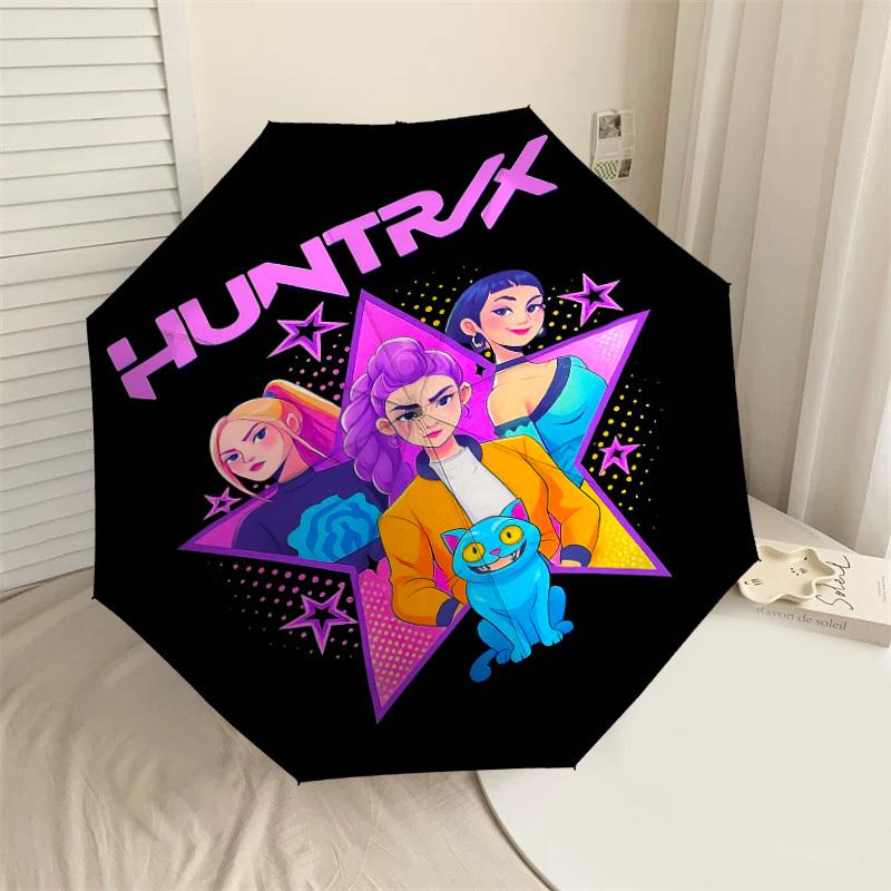 

1PC Huntrix Star Umbrella-8-Rib Reinforced, Automatic Open, Lightweight & Durable, Cute Fashion Accessory for Outdoor-K1322