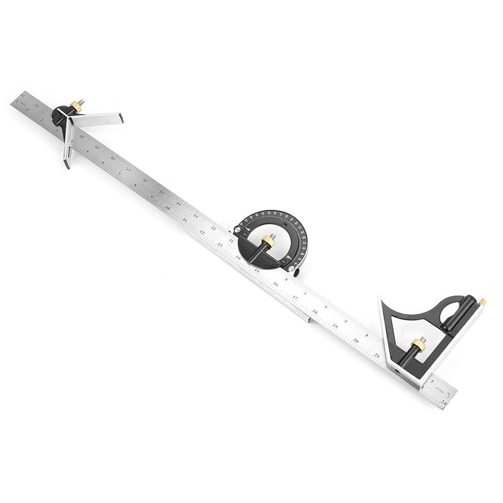 Combination   600mm Stainless Steel Carpenter   Wooden   Right Angle Deletable Engineer Multifunctional Measuring Tool