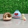 2Pcs Realistic Mini Dog & Cat Cage With Door Miniature Dollhouse Pet House For Doll Accessories Mini Pets Habitat