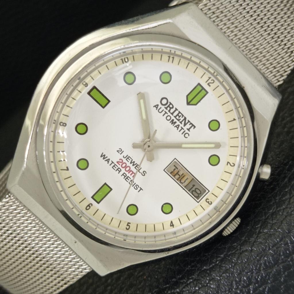 

ВИНТАЖНЫЕ МУЖСКИЕ ЧАСЫ ORIENT AUTOMATIC 46941 JAPAN С БЕЛЫМ ЦИФЕРБЛАТОМ a700619-5 R204-a700619