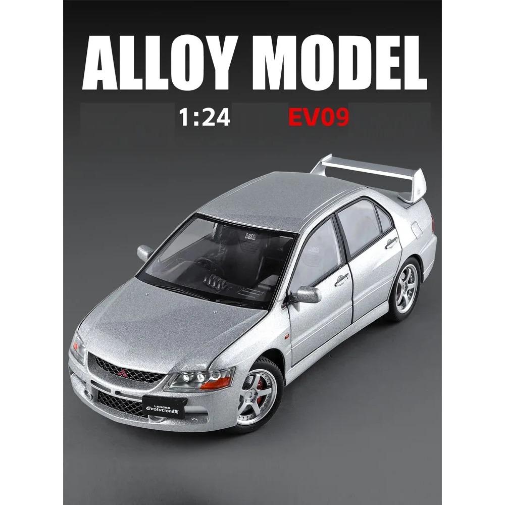 Simulation 1/24 Scale Mitsubishi EV09 Street Version Alloy Car Model Collection Ornament Toy Vehicle Children Boy Gift Miniature