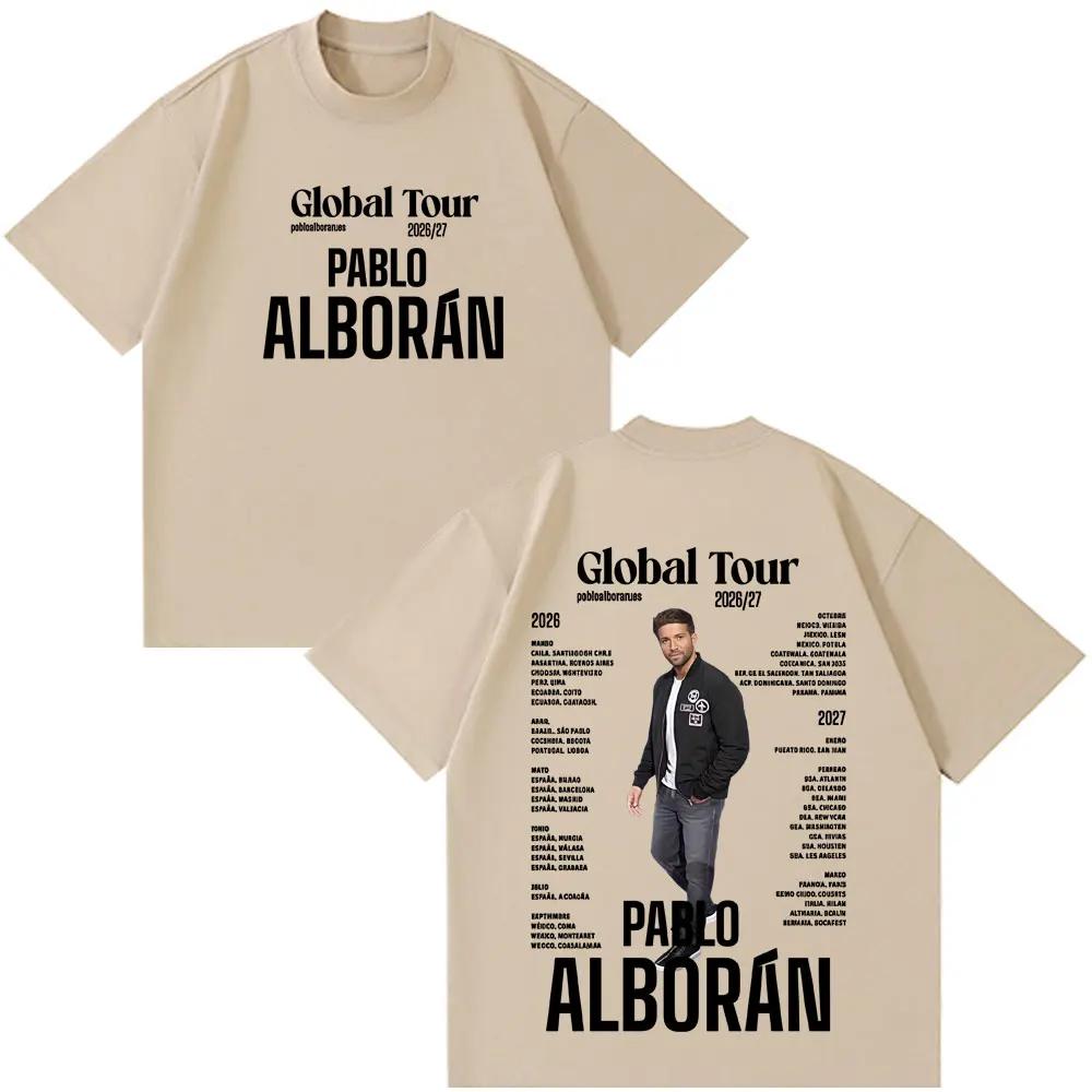 

Singer Pablo Alborán Global Tour Graphic 2026 Tshirt Unisex Women Harajuku Fashion T Shirt Casual Loose Hiphop Cotton Tshirts S